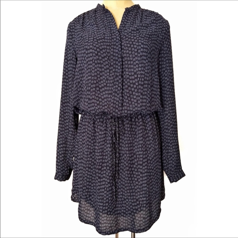 Hilary Radley long sleeve drawstring dress XS